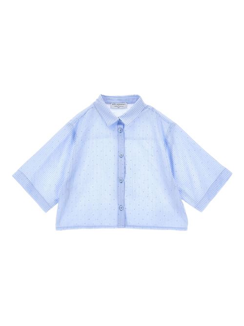 Camicia bambina Philosophy celeste bacchettina con borchiette PHILOSOPHY KIDS | I1G31373160058